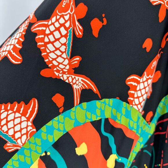 Vintage Black and Orange Maxi Dress - Picture 16 of 16